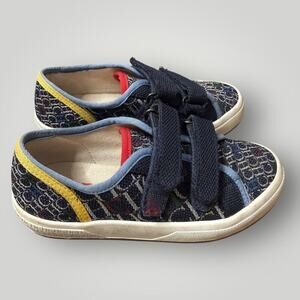Carolina Herrera Kids Sneakers Size 32 (US 1) Navy Logo CH Velcro